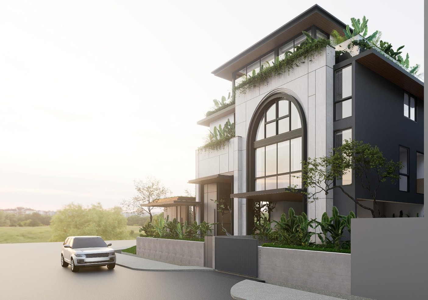 The side street entrance at Siglap View